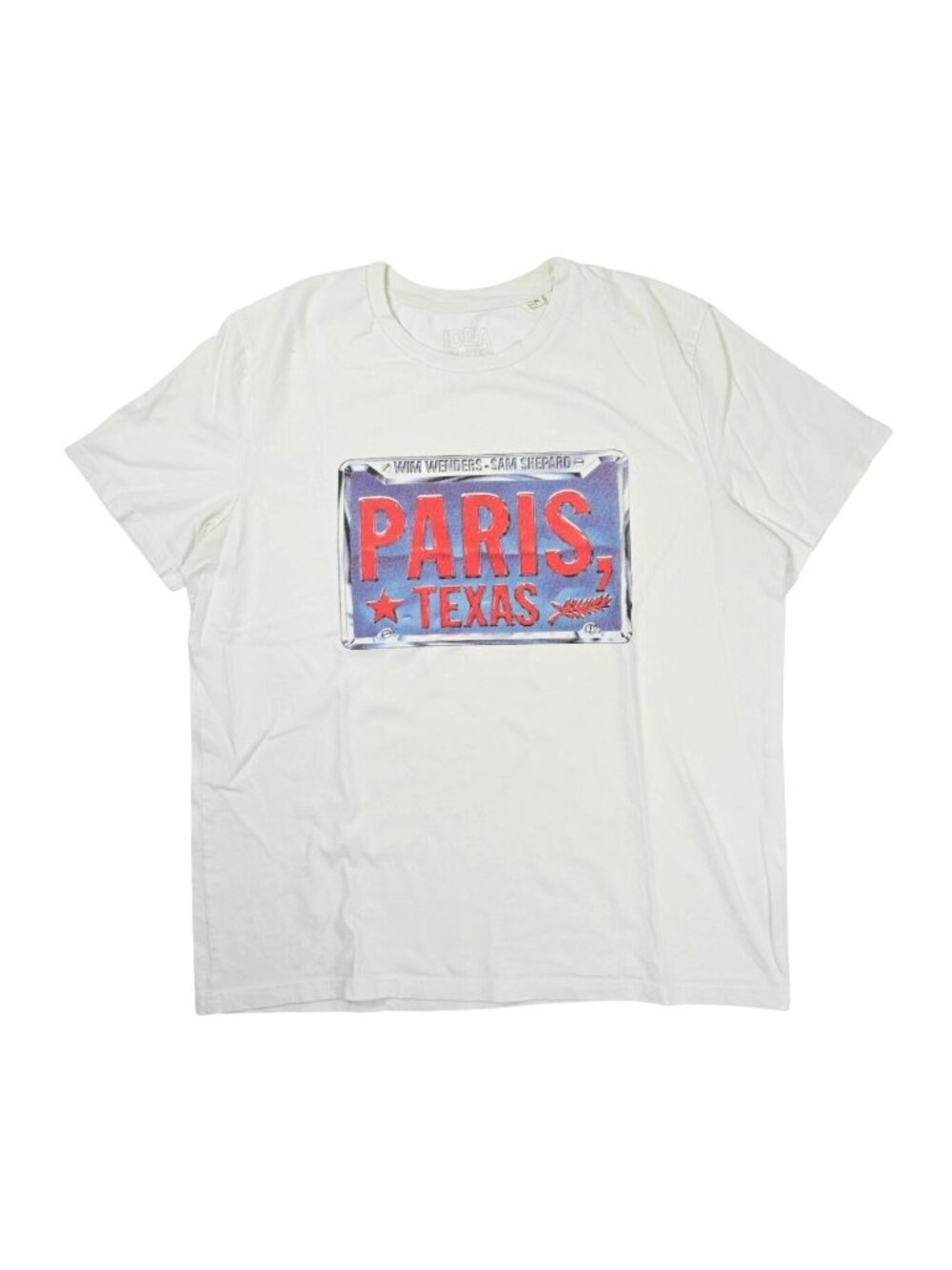IDEA Paris Texas License Plate T-Shirt in White